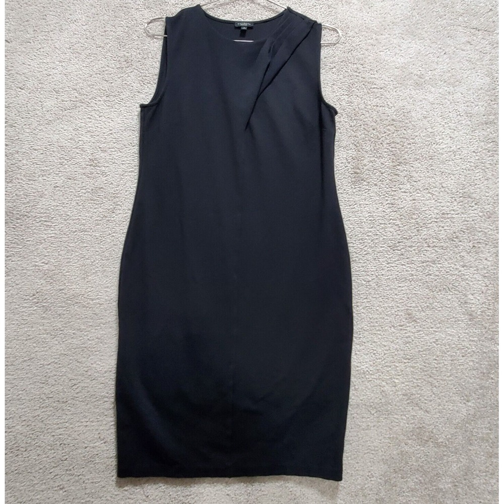 Talbots Shift Dress Women's Small  Black Rayon Stretch Sleeveless‎ Crew Neck